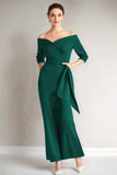 Navy Mermaid Off the Shoulder Mother of The Bride Dress