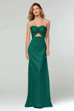 Strapless Keyhole Sheath Sky Blue Formal Dress