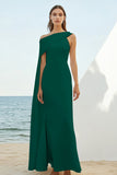 Sheath One Shoulder White Formal Dress