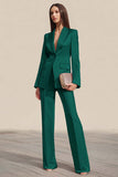 2-Piece Peak Lapel One Button Dusty Rose Work Suit