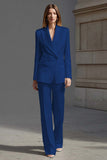 2-Piece Ivory Peak Lapel Work Suit