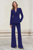 Silver Peak Lapel Double Breasted 2-Piece Women Suits
