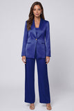 Shawl Lapel Light Blue 2 Piece Single Buckle Women's Suits