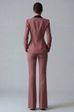 Dark Green Peaked Lapel 2 Piece Classic Women Suits
