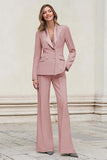 Silver Peak Lapel Double Breasted 2-Piece Women Suits