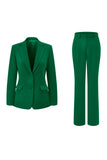 Dark Fuchsia 2 Piece Notched Lapel Women Prom Suit
