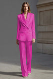 2-Piece Ivory Peak Lapel Work Suit