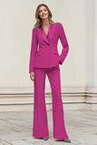 Silver Peak Lapel Double Breasted 2-Piece Women Suits