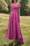 Sage A Line Off the Shoulder Formal Dress