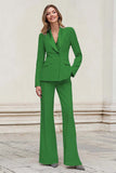 Silver Peak Lapel Double Breasted 2-Piece Women Suits