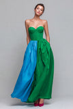 Sweetheart A-Line Red and Fuchsia Corset Long Formal Dress