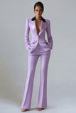 Dark Green Peaked Lapel 2 Piece Classic Women Suits