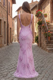 Mermaid Yellow Pearled Appliqued Square Neck Prom Dress