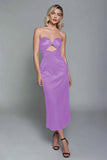 Sweetheart Dark Green Cut Out Sheath Midi Formal Dress