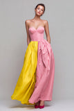 Sweetheart A-Line Red and Fuchsia Corset Long Formal Dress