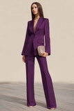 2-Piece Peak Lapel One Button Dusty Rose Work Suit