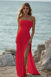 White Ruched Cut Out Engagement Dress With Slit