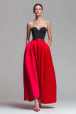 Sweetheart A-Line Corset Red and Fuchsia Formal Dress