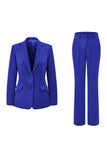 Dark Fuchsia 2 Piece Notched Lapel Women Prom Suit