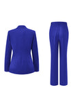 Dark Fuchsia 2 Piece Notched Lapel Women Prom Suit