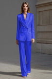 2-Piece Ivory Peak Lapel Work Suit
