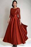 Sparkly A Line Sequin Long Sleeves Navy Long Mother of The Bride Dress