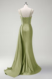 Royal Blue Mermaid Beaded Corset Prom Dress with Sash