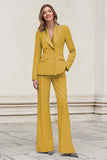 Silver Peak Lapel Double Breasted 2-Piece Women Suits