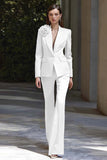 Lilac 2-Piece Peak Lapel Business Suit with 3D Flower