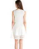 Women's A-Line Sleeveless Sheer Cocktail Party Dress